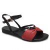 Bow Casual and Sandals Color Block design Femmes  's - Rouge 38