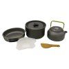 Set de haute qualité en plein air Ustensiles Outil Oxyde d'aluminium Pot Pan Bouilloire - Noir 