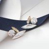 Pair of Chic Rhinestone Geometric Earrings Jewelry For Women - Blanc 