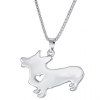 Chic Dog Heart Pendant Necklace For Women - Argent 