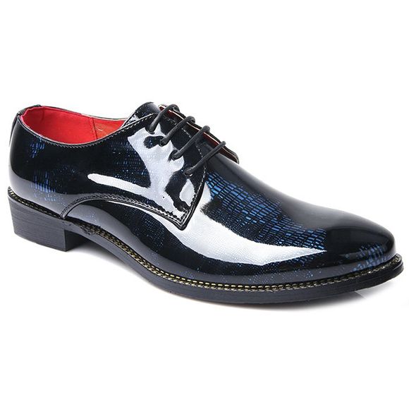 Formal Shoes Élégant Color Block and Lace-Up Design Men  's - Bleu 40