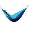 Haute qualité Portable jardin camping en plein air Parachute Tissu Couleur Matching Hammock - Bleu Saphir 