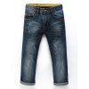 Men 's  Mode Jambes droites Zip Fly Pantacourt Jeans - Bleu 34