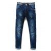 Men 's  Mode Jambes droites Striped Cropped Jeans - Bleu 31