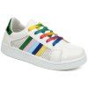 Stylish Striped and Splicing Design Women's Athletic Shoes - Blanc et vert 38