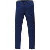 Casual Zip Fly Pantalon de Couleur Unie - Bleu Saphir 32