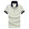 Men 's  Collar Turn-down T-shirt imprimé à manches courtes Polo - Gris Clair XL