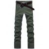 Mode Jambe droite solides Pantalon de couleur pour les hommes - Vert Armée 34