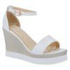 Doux boucle cheville et Sandals Design Platform Femmes  's - Blanc 35