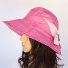 Chic Bowknot Solid Color Sun-Resistant Women's Sun Hat - Rouge 