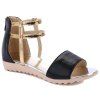 Sandals Fashion Color Block et Zip design Femmes  's - Noir 37