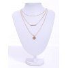 Trendy Solid Color Multi-Layered Necklace For Women - GOLDEN 