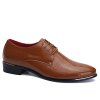 Design élégant en gaufrage et en cuir verni Chaussures formelles pour hommes - Brun 44