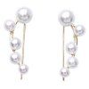 Pair of Graceful Artificial Pearl Earrings For Women - Blanc 
