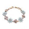 Bracelet Floral Graceful cristal artificielle pour les femmes - d'or 