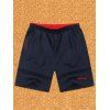 Men 's Casual Color Block Sport Shorts - Rouge M