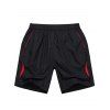 Men's Casual Color Block Line Sports Shorts - Rouge XL