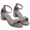 Trendy Strass et sandales boucle cheville design Femmes  's - Gris 35