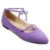 Graceful à lacets et bout pointu design Femmes  's Chaussures plates - Violet clair 38