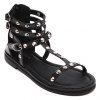 Rivets Punk et sandales noir design Femmes  's - Noir 39