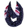 Chic Union Flag and Five-Pointed Star Pattern Women's Voile Bib Scarf - Cadetblue 