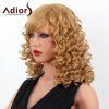 Élégant Medium Adiors capless Shaggy Curly Les femmes de 100 pour cent perruque de cheveux humains - Blonde Léger 18/27 