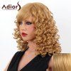Élégant Medium Adiors capless Shaggy Curly Les femmes de 100 pour cent perruque de cheveux humains - Blonde 