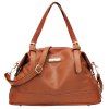 Fashion Solid Color and Stitching Design Women's Tote Bag - Brun 