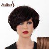 Fluffy bouclés court Layered réel Cheveux élégant Side Bang Adiors capless perruque pour les femmes - Aubrun Brun 30 