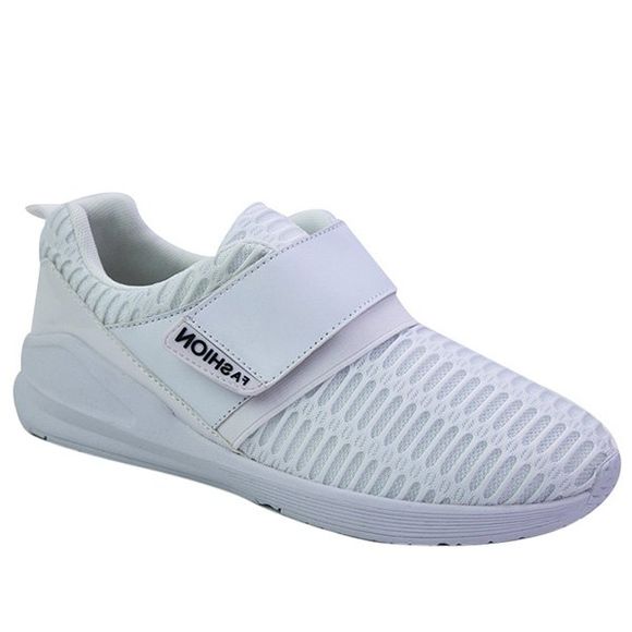 Fashionable Solid Colour and Breathable Design Men's Casual Shoes - Blanc 40