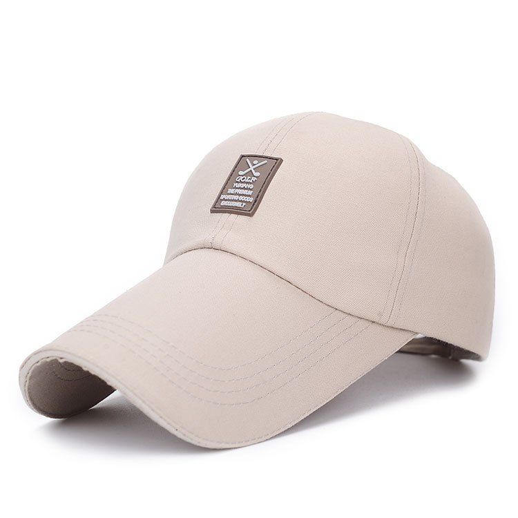 

Stylish Rectangle Labelling Embellished Outdoor Sport Men's Baseball Cap, Light khaki