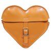 Ladylike Heart Shape and Buckle Design Women's Crossbody Bag - Brun 