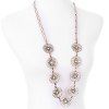 Chic Hollow Out Flower Shape Embellished Women's Necklace - d'or 