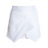 Mid taille asymétrique design Shorts Femmes Casual  's Solid Couleur - Blanc S