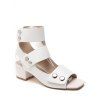 Loisirs talon Chunky et solides Color Design sandales pour femmes - Blanc 38