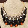 Eau en alliage Graceful collier de perles de baisse pour les femmes - Noir 