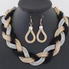 A Suit of Chic Alloy Water Drop Necklace and Earrings Jewelry For Women - d'or 