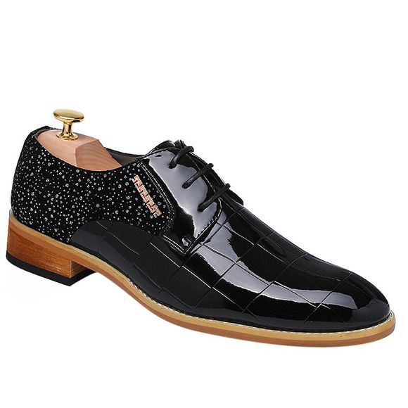 Épingles à la mode et conception de couleurs noires Chaussures formelles pour hommes - Noir 39