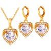 Bijoux en cristal Coeur Faux Set - d'or 