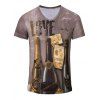 Casual Winebottle 3D imprimé à manches courtes hommes  's T-shirt - multicolore S