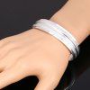 Simple Stripy plaqué or Bracelet manchette - Argent 