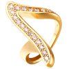 Chic Rhinestoned V-forme d'anneau pour les femmes - d'or ONE-SIZE
