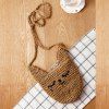 Sourire Visage Crochet Tricoté Sac bandoulière - Brun Légère 
