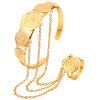 Coin Chic Bracelet avec anneau pour les femmes - d'or 
