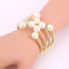 Chic Faux Pearls évider femmes s 'Strand Bracelet - d'or 
