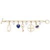 Bracelet élégant Faux Gem Perle Clover Key coeur pour les femmes - d'or 