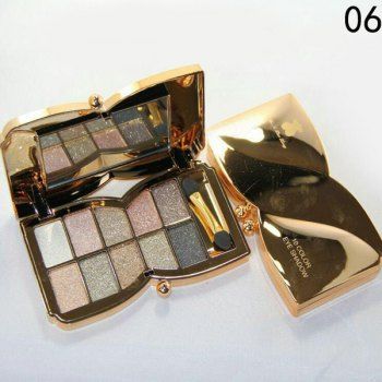 10 Colours Sparkly Diamond Eye Shadow Palette with Mirror and Brush