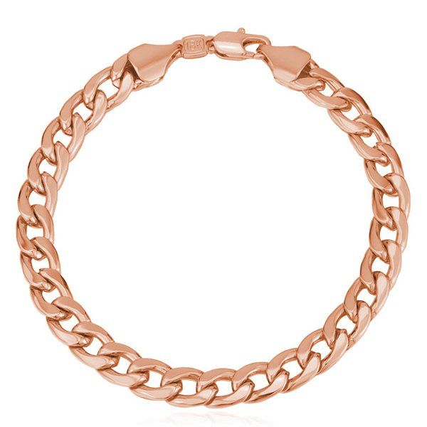 

Plated Alloy Chain Bracelet, Rose gold