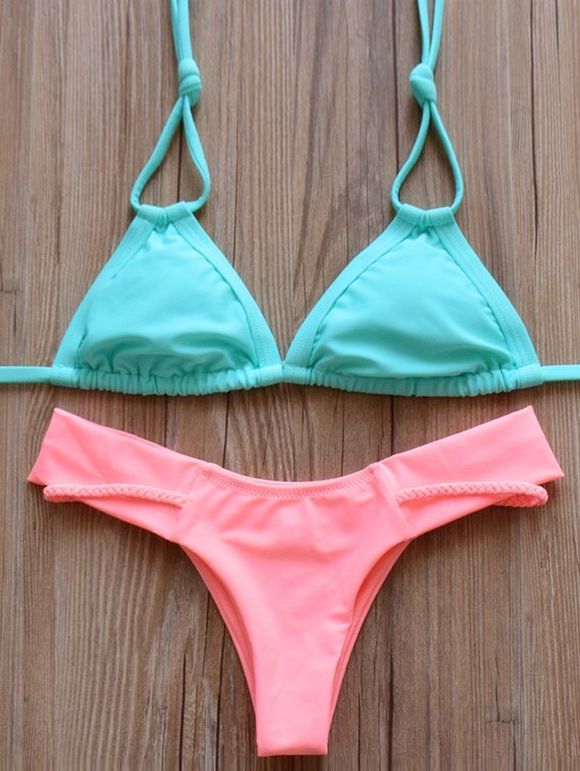 Halter Bonbons couleur Bikini s 'Sweet femmes - Vert Menthe S