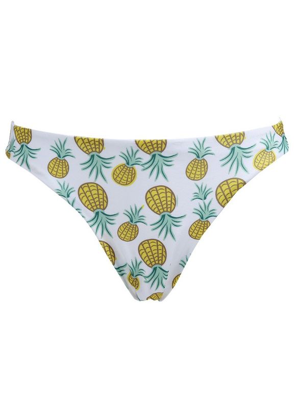 s 'Cute femmes  taille élastique imprimé ananas bikini - Blanc S